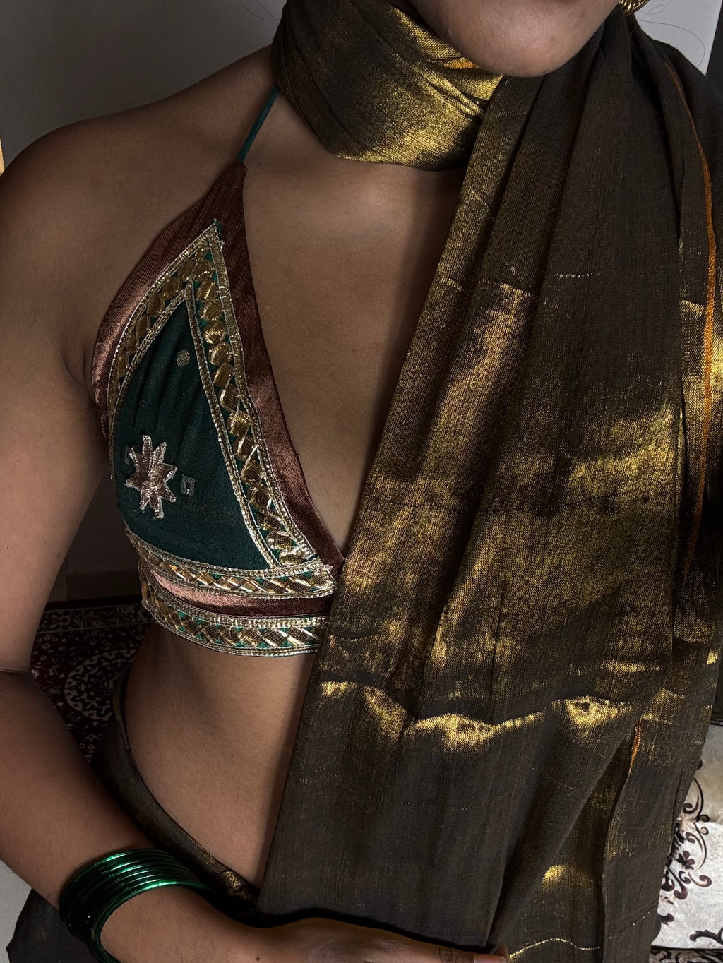 Gaji Silk Bralette – Brown