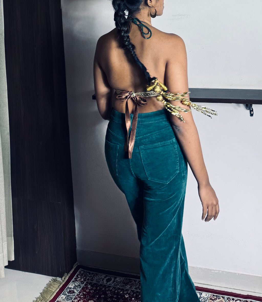 Gaji Silk Bralette – Brown