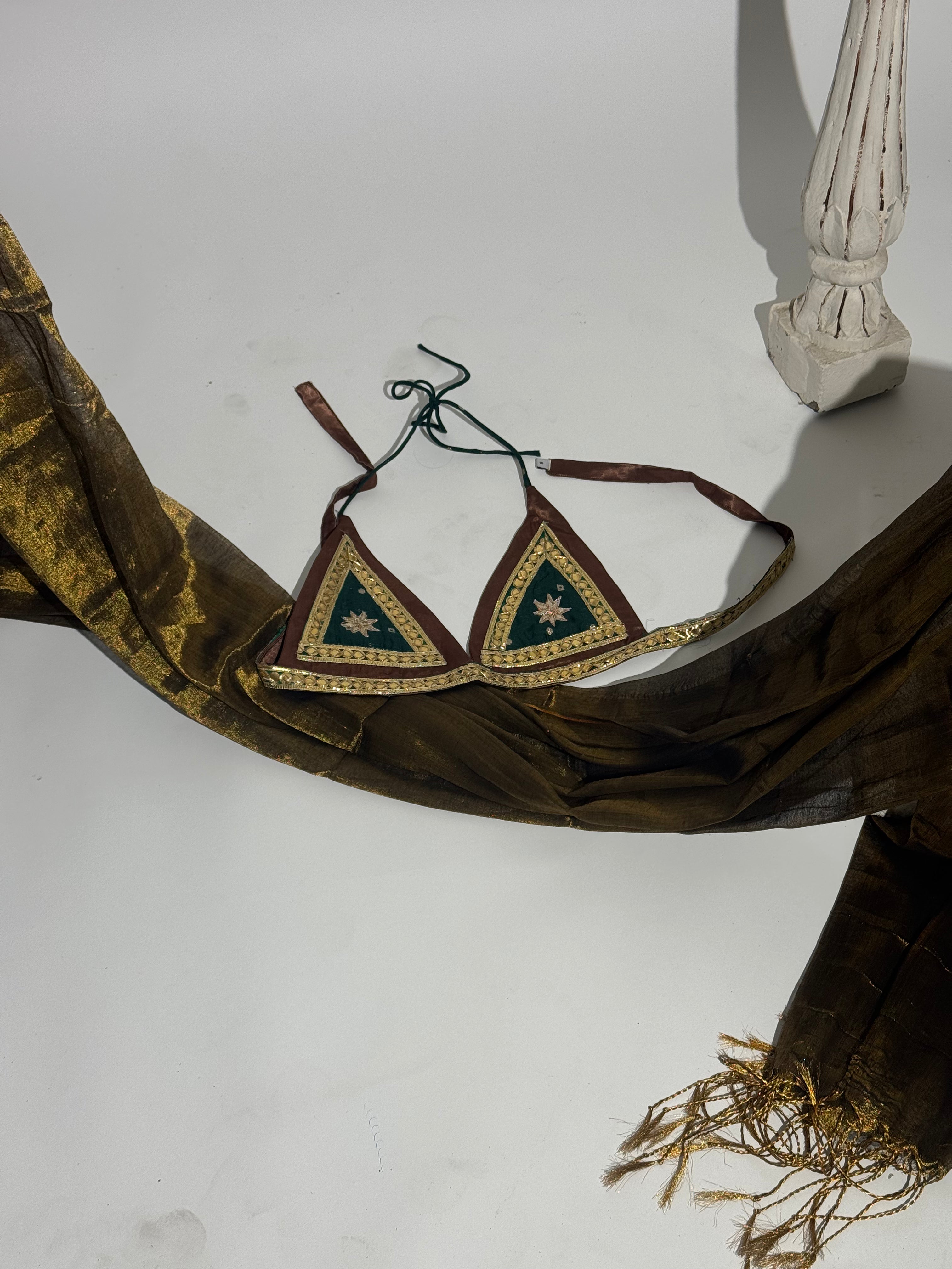 Gaji Silk Bralette – Brown