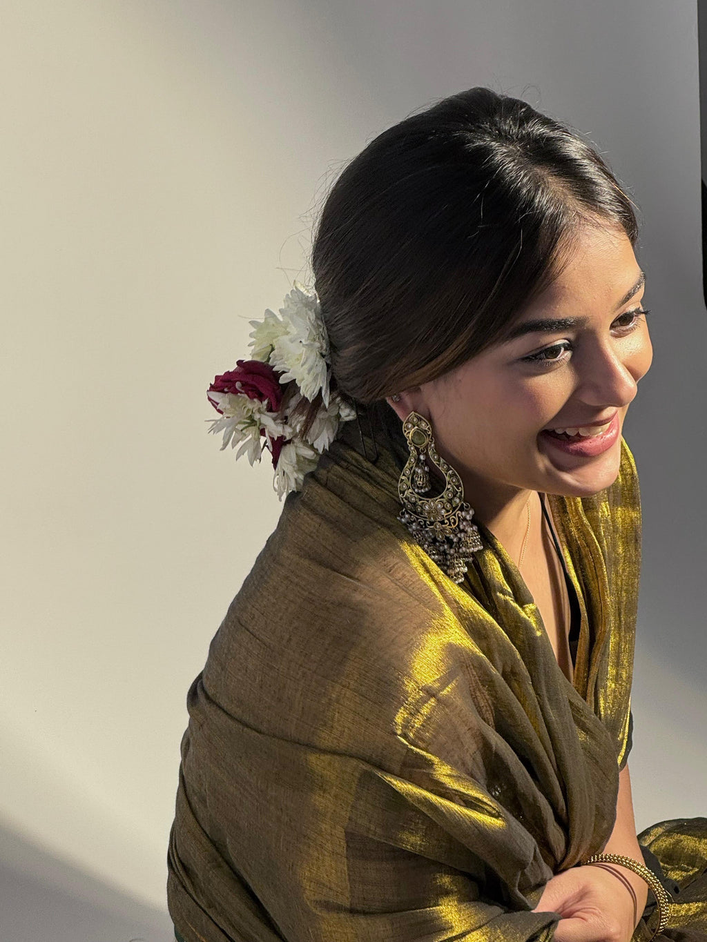 Tissue Golden Zari Saree