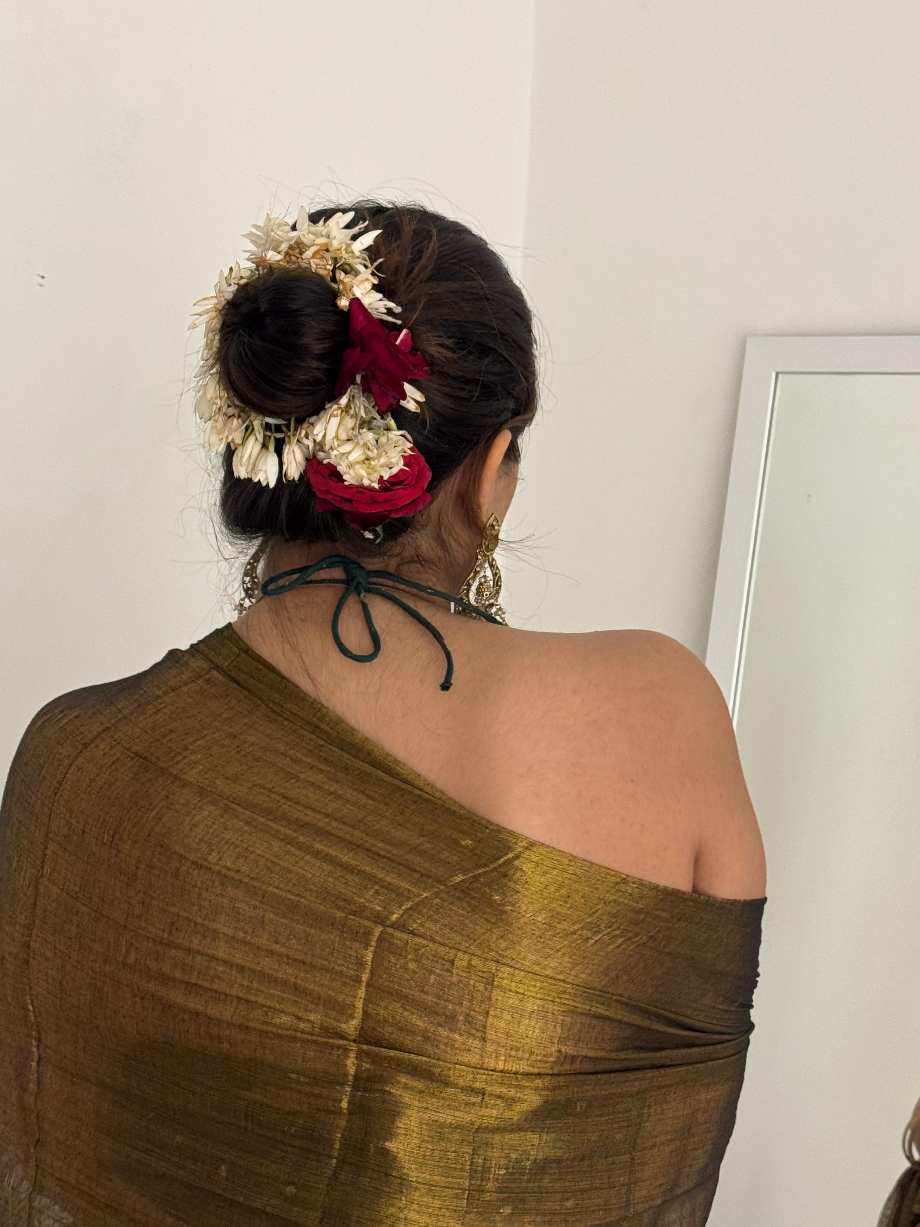 Tissue Golden Zari Saree