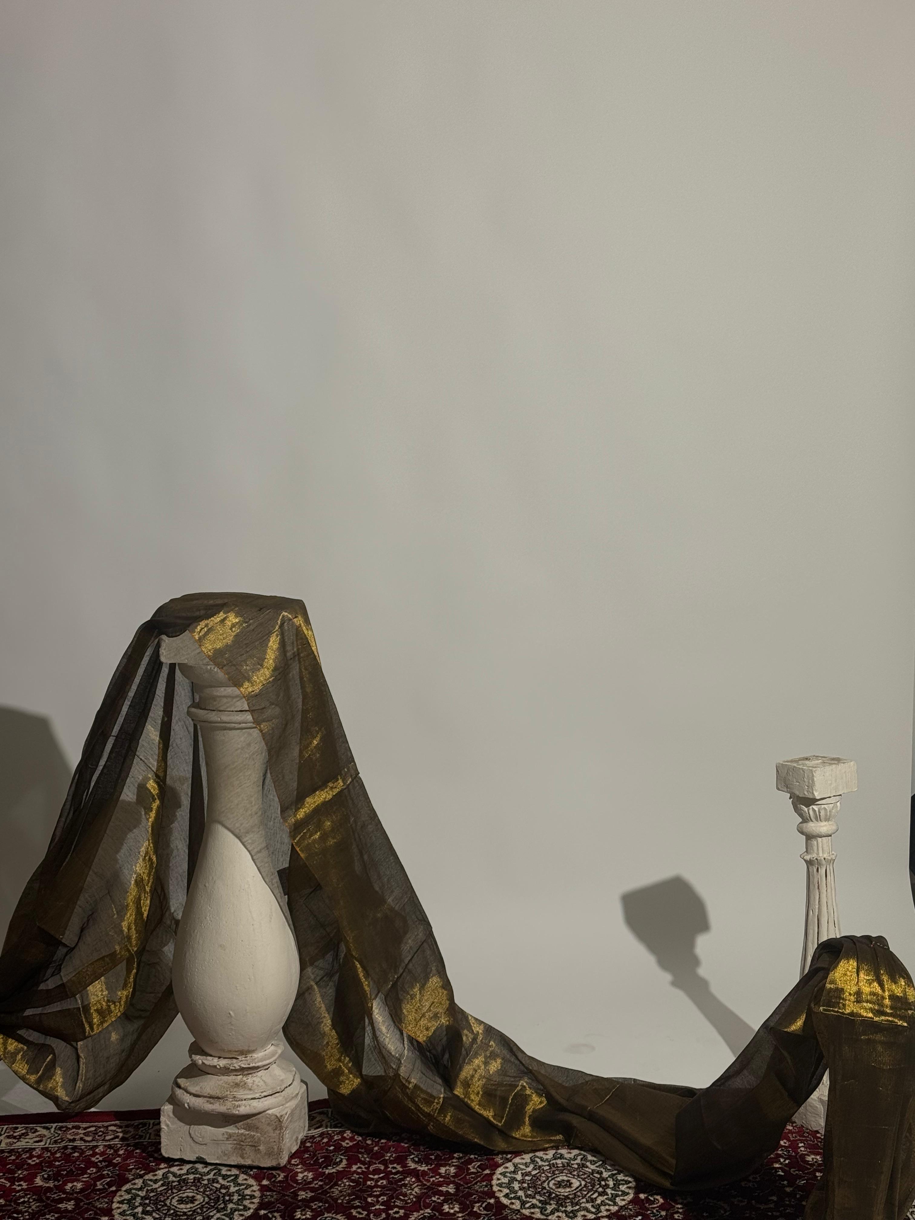 Tissue Golden Zari Saree